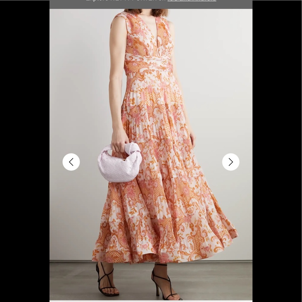 Zimmermann printed pleated midi dress size AU. 0 or US. 2.